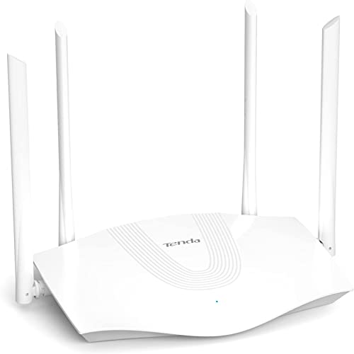 Tenda RX3 AX1800 Router Wi-Fi 6 Dual Band, 5 GHz/1201 Mbps + 2,4 GHz/574 Mbps, Quad Core, 4 Porte Gigabit, OFDMA, Tecnologia di colorazione BSS, TWT, WPA3, IPV6