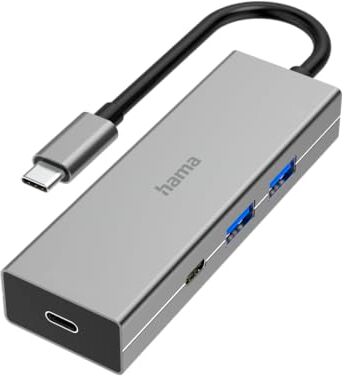 Hama Hub USB Type C, 2 porte USB Type C e 2 porte USB A, USB 3.2 Gen 1, 5 GB/s, alluminio