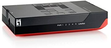 LevelOne GSW-0507 No gestito Gigabit Ethernet (10/100/1000) Nero, Rosso