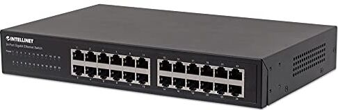 Intellinet 561273 Gigabit Ethernet (10/100/1000) Black Network Switch Network Switches (Gigabit Ethernet (10/100/1000), Full Duplex, Rack mounting)