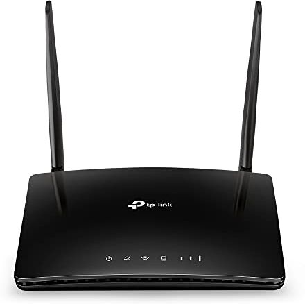 TP-Link TL-MR6400 300 Mbps 4G Mobile Wi-Fi Router, SIM Slot Unlocked, No Configuration Required, Removable External Wi-Fi Antennas, UK Plug, Black