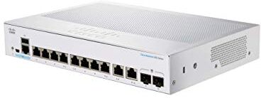 Cisco Systems Business CBS250-8T-E-2G Smart Switch   8 porte GE Ext PS   2x1G Combo   Limited Lifetime Protection (CBS250-8T-E-2G)