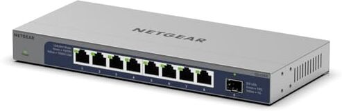 Netgear (GS108X) Switch non gestibile 1 Gigabit/10 Gigabit Ethernet a 8 porte Con 1 porta SFP+ 10 Gigabit, posizionamento su desktop o rack e protezione a vita