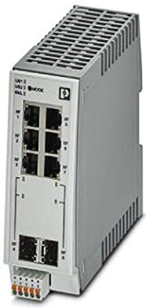 Phoenix FL SWITCH 2206-2SFX Managed Switch 2000, 6 porte RJ45 10/100 Mbit/s, 2 porte SFP 100 Mbit/s, classe di protezione: IP20, PROFINET ConPerformance-Class B