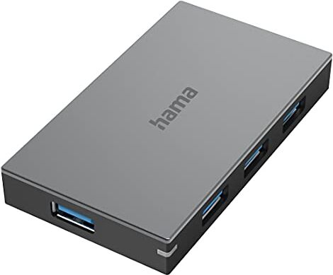 Hama Hub USB A 4 porte, USB 3.0, 5 Gbit/s, Fast Charging, alimentato