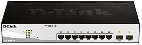 D-Link DGS-1210-10/E Smart Switch Gestito, 10 Porte Gigabit solo cavo di alimentazione UE, Nero/Grigio