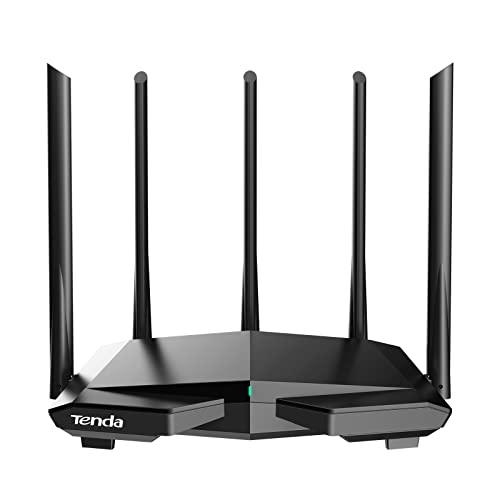 Tenda RX1 Pro Router WiFi 6 AX1500 Dual Band, 1201Mbps/5GHz e 300Mbps/2.4GHz, 4 Porte Fast, 5x6dBi Antenne, Beamforming/MU-MIMO/WPA3