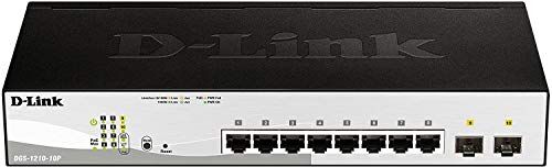 D-Link Web Smart Switch PoE Gigabit a 8 porte, 2 porte combinate 1000BASE-T/SFP,  verde