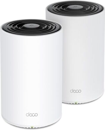 TP-Link Deco PX50(2-pack) WiFi 6 Router Mesh con Powerline, WiFi 6 AX3000Mbps, Powerline Passante G.hn 1500Mbps, 3 Porte Gigabit, Plug & Play, 2 Pezzi con Copertura fino a 420㎡, Compatibile Alexa