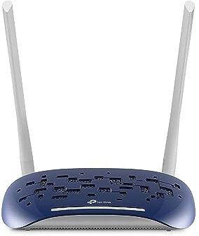 TP-Link TD-W9960 Modem Router Wi-Fi 300 Mbps, Profilo 30a, VDSL/FTTC/FTTS/ADSL fino a 100 Mbps, 3 Porte LAN piu' 1 Porta LAN/WAN, Pulsante On/Off e WPS, 2 Antenne Esterne, Bianco, One Size