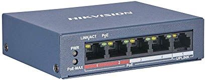 Hikvision Switch  4 Poe 10/100m Unmanaged. +1 Porta Uplink Da 100m. 802.3af/at 250m Ds-3e0105p-e/m