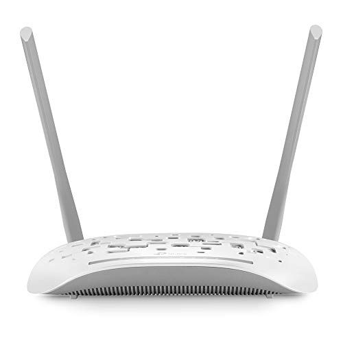 TP-Link 300 Mbps Wireless N ADSL2+ Modem Router, Single-Band, Versatile Connectivity, 4x Fast Ports,  Tether App, Easy setup (TD-W8961N)