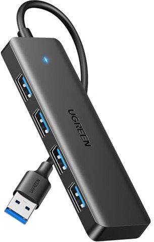 UGREEN Hub USB 3.0 con 4 Porte Sdoppiatore Multi USB 3.0 Adattatore USB Alta Velocità 5Gbps Compatibile con MacBook Pro Air iMac Surface Pro XPS PC Laptop Chiave USB Disco Rigido Tastiera PS5 (15cm)