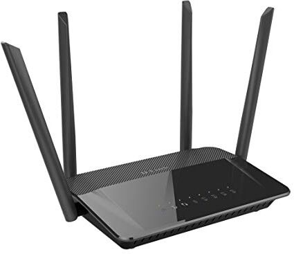 D-Link DIR-842 Router Wireless, Tecnologia AC1200, Doppia Banda, 4 Porte Gigabit + WAN, 4 Antenne Esterne, Nero/Antracite