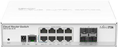 Mikrotik CRS112-8G-4S-IN L3 Gigabit Ethernet (10/100/1000) Power Over Ethernet (Poe) White Network Switch Network Switches (L3, Gigabit Ethernet (10/100/1000), Power Over Ethernet (Poe))