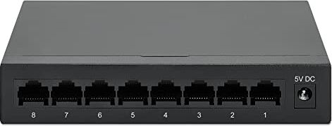 Intellinet Gigabit Ethernet Switch Metallo SC Nero Nero