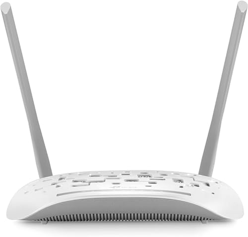 TP-Link TD-W8961N Modem Router ADSL2+, Wireless N300 Mbps, 4 Porte Fast Ethernet, Incluso Filtro ADSL/RJ11, Cavo DSL/RJ45, Cavo Ethernet, Dispositivo 3-in-1, Modem/Router/Access Point