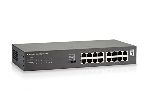 LevelOne GEU-1621 Non gestito Gigabit Ethernet (10/100/1000) Grigio