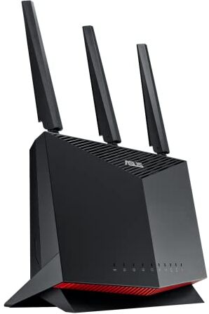 Asus RT-AX86U Router Estendibile Gaming, AX5700 Dual Band WiFi 6, WiFi 6 802.11ax, Mobile Game Mode, AiProtection, Mesh WiF, 2.5G Port, Gaming Port, Adaptive QoS, Port Forwarding