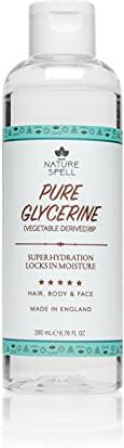 Nature Spell 100% pura glicerina derivata vegetale, super idratante, blocca l'umidità, per viso, capelli e corpo, 100% vegana, non OGM, umettante naturale, senza profumo, prodotto nel Regno Unito