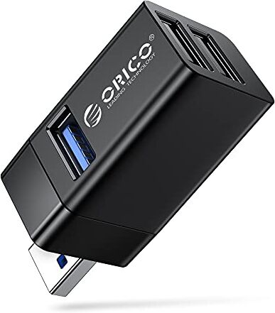 ORICO Mini USB Hub 3 Ports, Portable USB Splitter con 1 USB 3.0 und 2 USB 2.0, High Speed Adapter per Laptop MacBook Desktop Unità flash Stampante Tastiera Mouse