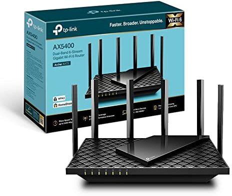 TP-Link Archer AX73 Router Wi-Fi 6 Dual-Band AX5400Mbps, 5 Porte Gigabit, 1 Porta USB 3.0, Router F (FTTH   FTTB   Ethernet),  HomeShield, OneMesh, Tether App, Compatibile con Alexa