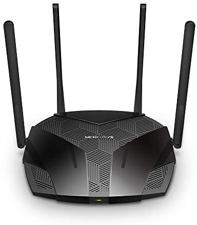 TP-Link Mercusys MR80X AX3000Mbps Router WiFi 6 Dual-Band, 4 Porte Gigabit, Larghezza di Banda 160MHz, Access Point WiFi, 4 Antenne ad Alto Guadagno, QoS, WPA3, OFDMA…