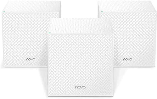 Tenda MW12-3, Sistema Wi-Fi Mesh, 3 Porte Gigabit, Copertura Wi-Fi fino a 560mq², Controllo via APP, Semplice Installazione, Compatibile Con Amazon Alexa e Router, Confezione Contenente 3 Dispositivi