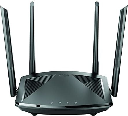 D-Link DIR-X1550 Router EXO AX1500 Wi-Fi 6 Mesh con porta WAN e 4 porte LAN, MU-MIMO, gestione della banda SmartConnect. Si integra con Amazon Alexa e Gooogle Assistant.