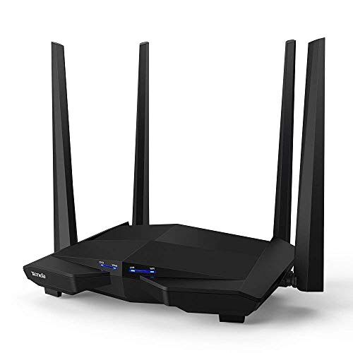 Tenda AC10 Gigabit Router Wi-Fi Dual Band AC1200 Wireless, 4 Porte Gigabit, Parental Control e Rete Ospiti, IPTV, VPN Server, IPv6, WPS, Adatto per Case a Un Piano