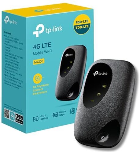 TP-Link 150Mbps 4G LTE Mobile Wi-Fi Qualcomm LTE-FDD/LTE-TDD/DC-HS, M7200 (Qualcomm LTE-FDD/LTE-TDD/DC-HS)