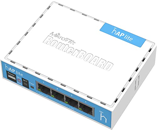 Mikrotik hAP lite Internal White WLAN access point WLAN access points (10,100 Mbit/s, 32 MB, QCA9531 650MHz, 1.5 dBi, 3 W, White)