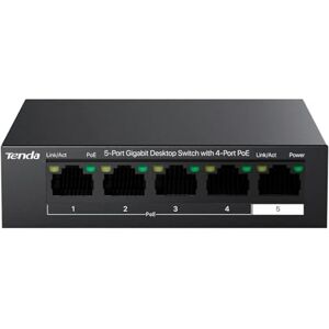 Tenda Switch Gigabit PoE a 5 porte Tenda Switch Gigabit PoE a 5 porte
