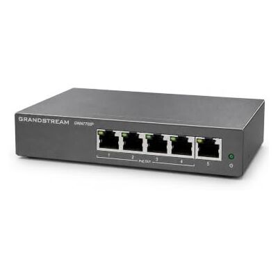 GrandStream GWN7700P Switch non gestito a 5 porte, 4x PoE GrandStream GWN7700P Switch non gestito a 5 porte, 4x PoE