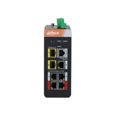 DAHUA SWITCH INDUSTRIAL 4 PUERTOS GIGABIT POE + 3 UPLINK GIGABIT (2SFP+1RJ45) MANEJABLE LAYER2NDR DAHUA SWITCH INDUSTRIAL 4 PUERTOS GIGABIT POE + 3 UPLINK GIGABIT (2SFP+1RJ45) MANEJABLE LAYER2NDR