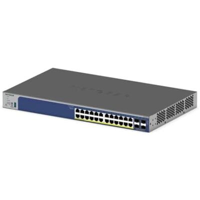 Netgear Gigabit Ethernet Smart Switch 28 porte PoE+ (GS728TXP) Gestito, gestione cloud Insight opzionale, 24 x PoE+ @ 190W, 4 x 10G SFP, montaggio su desktop o rack Netgear Gigabit Ethernet Smart Switch 28 porte PoE+ (GS728TXP) Gestito, gestione cloud Insight opzionale, 24 x PoE+ @ 190W, 4 x 10G SFP, montaggio su desktop o rack