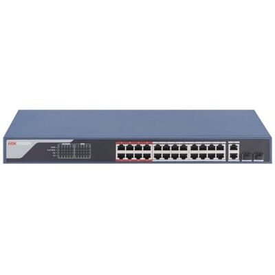 Hikvision Pro Series DS-3E1326P-EI Switch Smart 24 x 10/100 (24 PoE) + 2 x Combo Gigabit Desktop PoE (370 W) Marca Hikvision Pro Series DS-3E1326P-EI Switch Smart 24 x 10/100 (24 PoE) + 2 x Combo Gigabit Desktop PoE (370 W) Marca