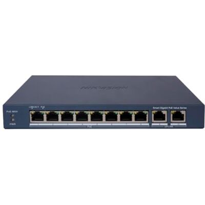 Hikvision Switch DS-3E1510P-EI/M(B) 8 Porte Gigabit PoE+ 802.3af/at + 2 Uplink Hikvision Switch DS-3E1510P-EI/M(B) 8 Porte Gigabit PoE+ 802.3af/at + 2 Uplink