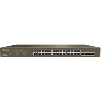 Tenda TEG3328F Switch 24 Porte Gigabit Managed con 4 porte SFP (Gestione Web, QoS, IGMP, VLAN, montaggio su rack da 19 pollici, custodia in metallo) Tenda TEG3328F Switch 24 Porte Gigabit Managed con 4 porte SFP (Gestione Web, QoS, IGMP, VLAN, montaggio su rack da 19 pollici, custodia in metallo)