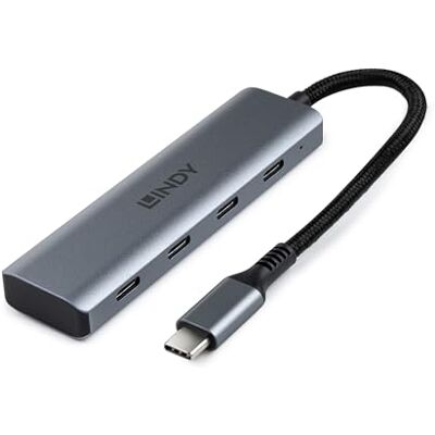 Lindy Hub USB 3.2 Gen 2 Tipo C a 4 porte Lindy Hub USB 3.2 Gen 2 Tipo C a 4 porte
