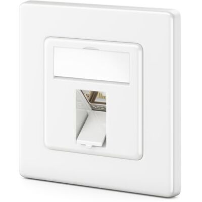 deleyCON 1x Presa di Rete CAT8 da Incasso con RJ45 Keystone 40 Gbps, STP Schermata Presa Dati per Cavo Patch, Cavi di Rete, Cavi Ethernet da Installazione, Gigabit LAN Bianco deleyCON 1x Presa di Rete CAT8 da Incasso con RJ45 Keystone 40 Gbps, STP Schermata Presa Dati per Cavo Patch, Cavi di Rete, Cavi Ethernet da Installazione, Gigabit LAN Bianco
