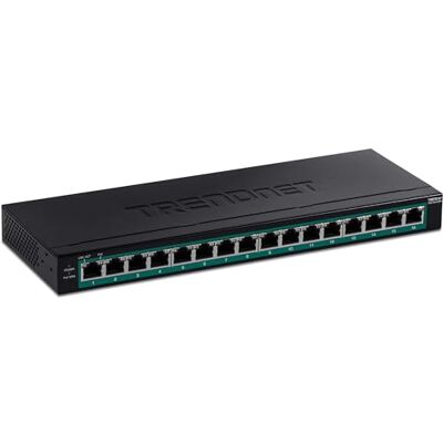 TRENDnet switch di rete Gestito Gigabit Ethernet (10/100/1000) Supporto Power over Ethernet (PoE) 1U Nero TRENDnet switch di rete Gestito Gigabit Ethernet (10/100/1000) Supporto Power over Ethernet (PoE) 1U Nero
