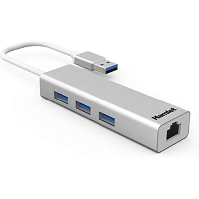 Hamlet HUB 3 PORTE USB 3.0 + LAN RJ45 Hamlet HUB 3 PORTE USB 3.0 + LAN RJ45
