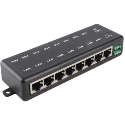 Bewinner Power Supply Adapter, 8 Porte Dc12V-48V 8 Interfacce Adattatore Poe Passivo Power Over Ethernet Iniettore Modulo di Alimentazione Poe per Ieee802.3af / At Poe Standard Alimentato Bewinner Power Supply Adapter, 8 Porte Dc12V-48V 8 Interfacce Adattatore Poe Passivo Power Over Ethernet Iniettore Modulo di Alimentazione Poe per Ieee802.3af / At Poe Standard Alimentato
