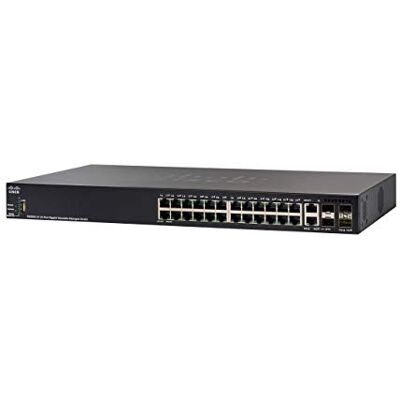 Cisco Systems Switch gestito impilabile SG350X-24P con 24 porte Gigabit Ethernet (GbE) più PoE di 195 W, 2 x 10 G combinate + 2 x SFP+, protezione limitata a vita (SG350X-24P-K9-EU) Cisco Systems Switch gestito impilabile SG350X-24P con 24 porte Gigabit Ethernet (GbE) più PoE di 195 W, 2 x 10 G combinate + 2 x SFP+, protezione limitata a vita (SG350X-24P-K9-EU)