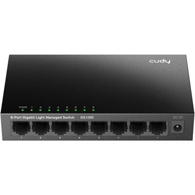 Cudy Switch Intelligente Gigabit a 8 Porte 16 Gbps Switch, GS108E Cudy Switch Intelligente Gigabit a 8 Porte 16 Gbps Switch, GS108E