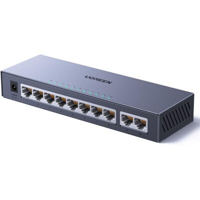 UGREEN 10 Porte Switch Ethernet Gigabit Hub RJ45 10 100 1000Mbps Non Gestito RJ45 Plug and Play Scocca Metallica Ideale per Ufficio e Casa, per TV Portatile Switch Router Monitor NAS UGREEN 10 Porte Switch Ethernet Gigabit Hub RJ45 10 100 1000Mbps Non Gestito RJ45 Plug and Play Scocca Metallica Ideale per Ufficio e Casa, per TV Portatile Switch Router Monitor NAS