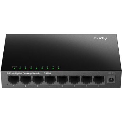 Cudy Switch Gigabit Desktop rete con 8 porte (10/100/1000 Mbps, alloggiamento in acciaio, IEEE 802.3 X, Auto-MDI/MDIX, Plug and Play, risparmio energetico, porte RJ45, facile da usare) Cudy Switch Gigabit Desktop rete con 8 porte (10/100/1000 Mbps, alloggiamento in acciaio, IEEE 802.3 X, Auto-MDI/MDIX, Plug and Play, risparmio energetico, porte RJ45, facile da usare)