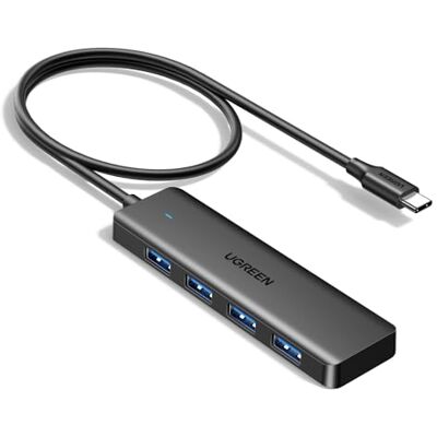 UGREEN Hub USB C con 4 Porte USB 3.0 Sdoppiatore Adattatore Multiporta 60cm UGREEN Hub USB C con 4 Porte USB 3.0 Sdoppiatore Adattatore Multiporta 60cm