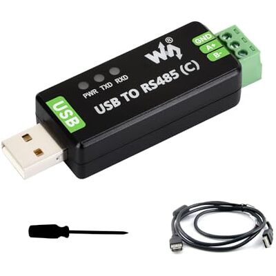 Waveshare Industrial USB to RS485 (C) Converter Isolated Bidirectional Converter with FT232RNL Chip,300-512000bps Baud Rate Built-in Protection Circuits, Resettable Fuse, ESD and TVS protection Circuits Waveshare Industrial USB to RS485 (C) Converter Isolated Bidirectional Converter with FT232RNL Chip,300-512000bps Baud Rate Built-in Protection Circuits, Resettable Fuse, ESD and TVS protection Circuits